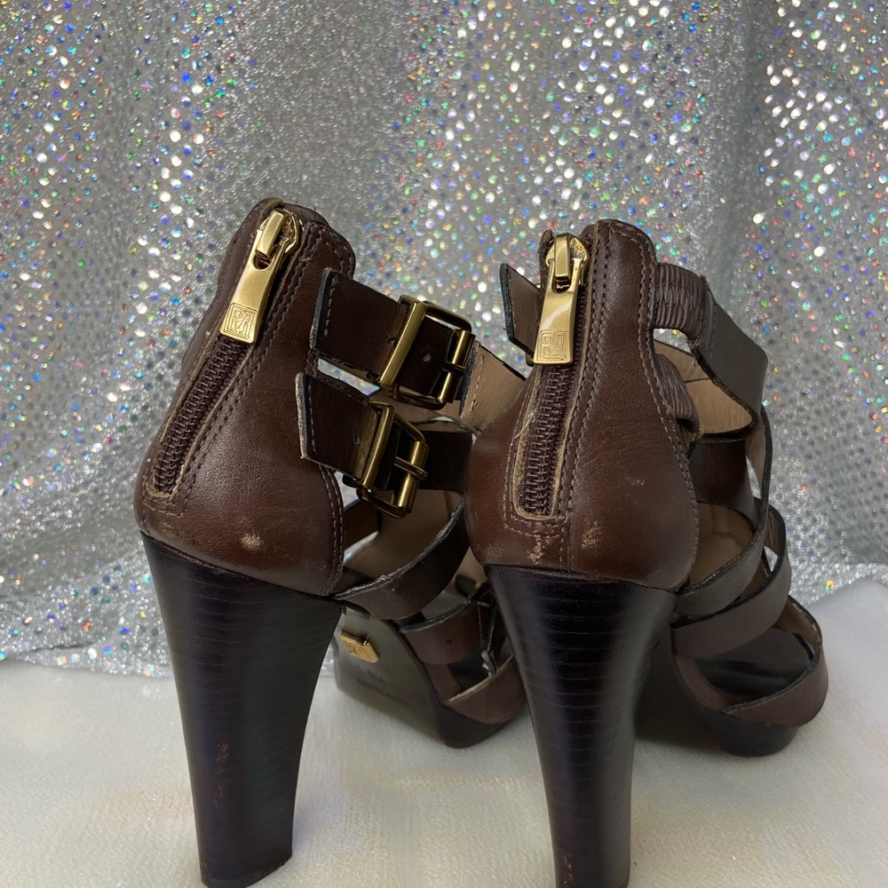 Pour La Victoire Brown strapped heels - Picture 5 of 5